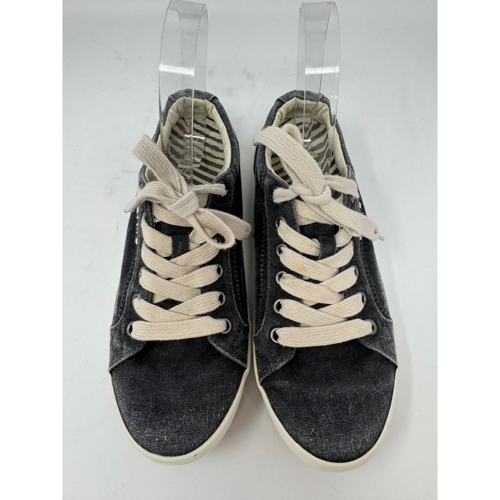 Taos Star Charcoal Gray Washed Canvas Low Top Sneakers Womens 6.5 STA-12844 - Picture 3 of 10